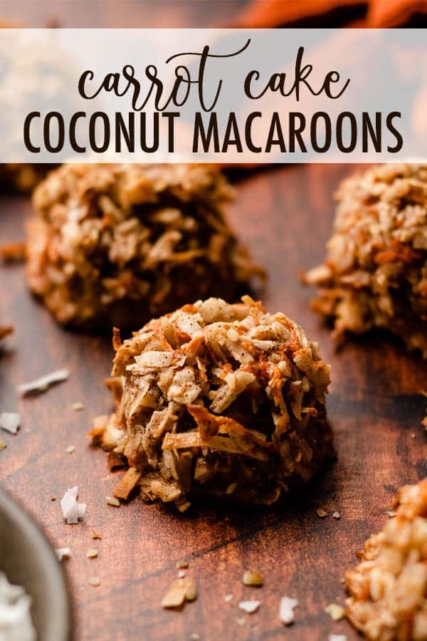 Crispy on the outside, moist and chewy on the inside, these easy coconut macaroons are filled with all of the flavors and warm spices of carrot cake. via @frshaprilflours