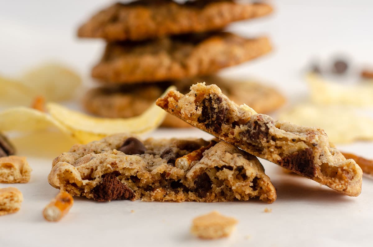 compost cookie broken apart to see inside