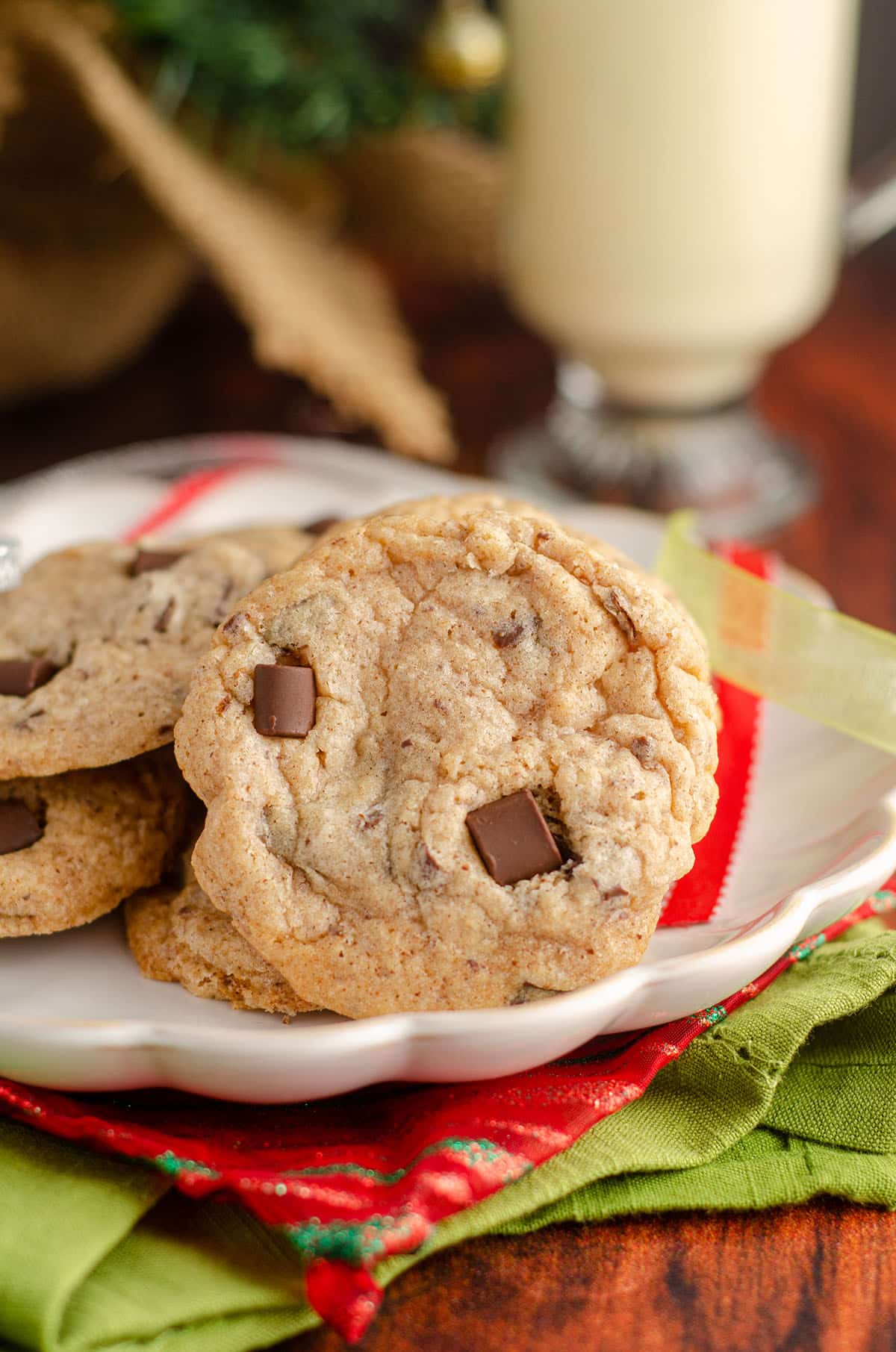 Eggnog Chocolate Chunk Cookies