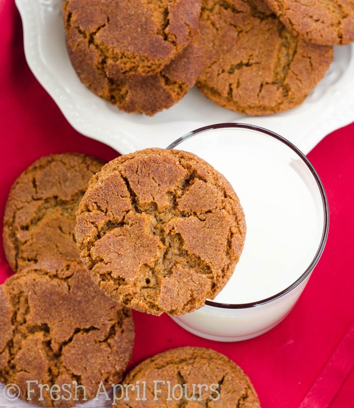 Gingersnap Cookies-- 2 Ways: Perfectly spiced molasses cookies-- either soft & chewy or crisp & crunchy. One recipe, two different results with just one ingredient swap.