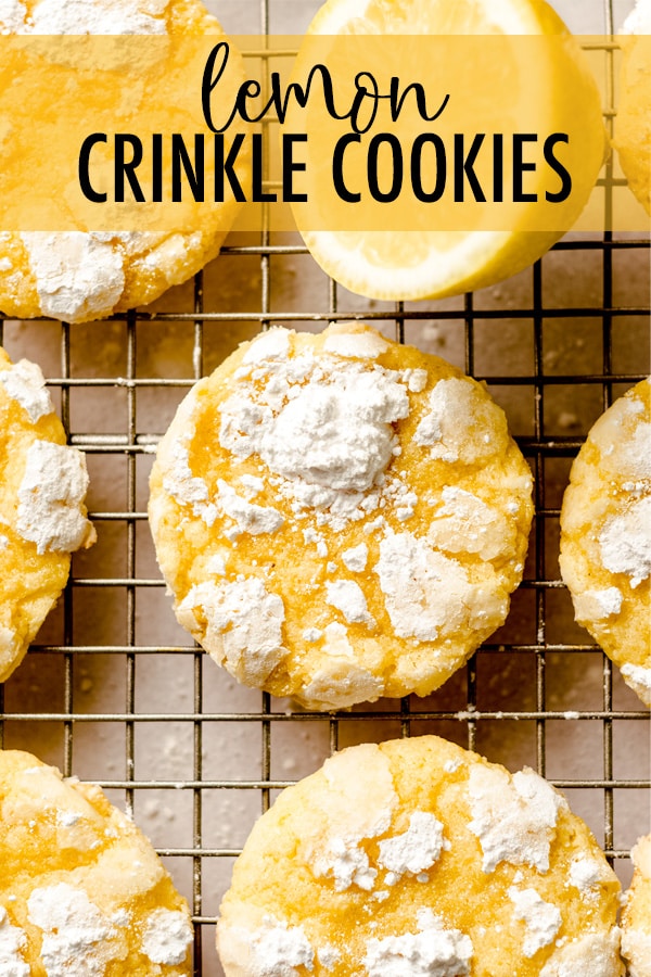 Sweet and tart crinkle cookies bursting with bright lemon flavor. via @frshaprilflours