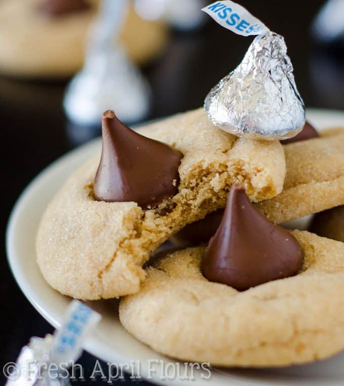 Peanut Butter Blossoms: Soft and chewy peanut butter cookies topped with a milk chocolate Hershey's Kiss.