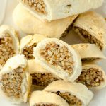 Honey Walnut Cookie Sticks (Sfratti): Traditional Italian cookies made from a spiced honey walnut filling and wrapped in homemade pie crust.