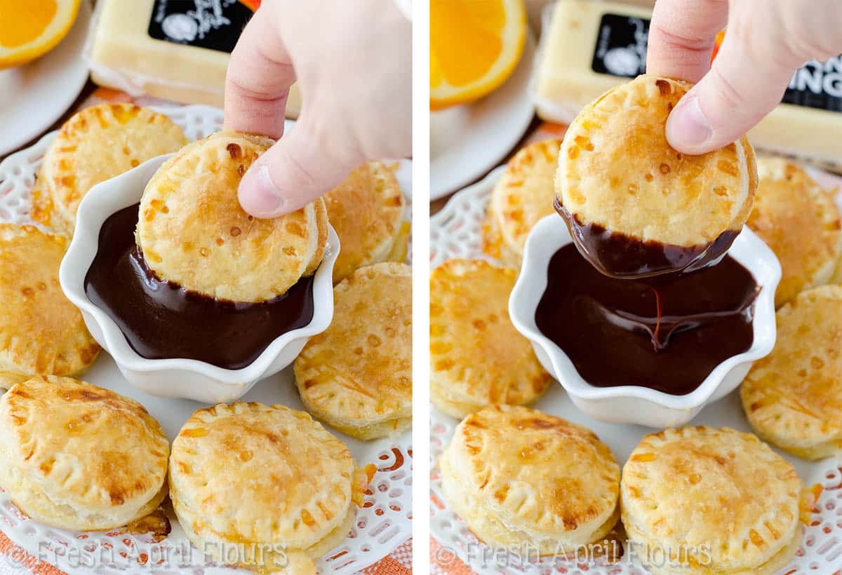 Cheesy Orange Marmalade and Ginger Puff Pastry Bites