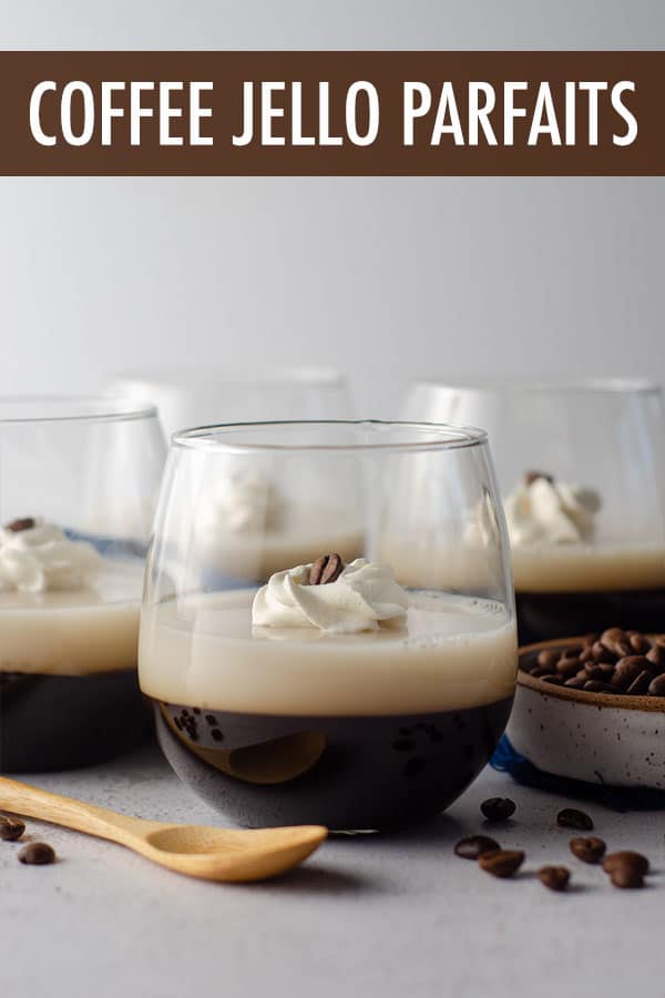 Easy gelatin parfait cups featuring layers of lightly sweetened coffee and rich cream. A creative way to serve coffee after dinner, during the summer, or just any time you're feeling fancy with your cup of Joe! via @frshaprilflours