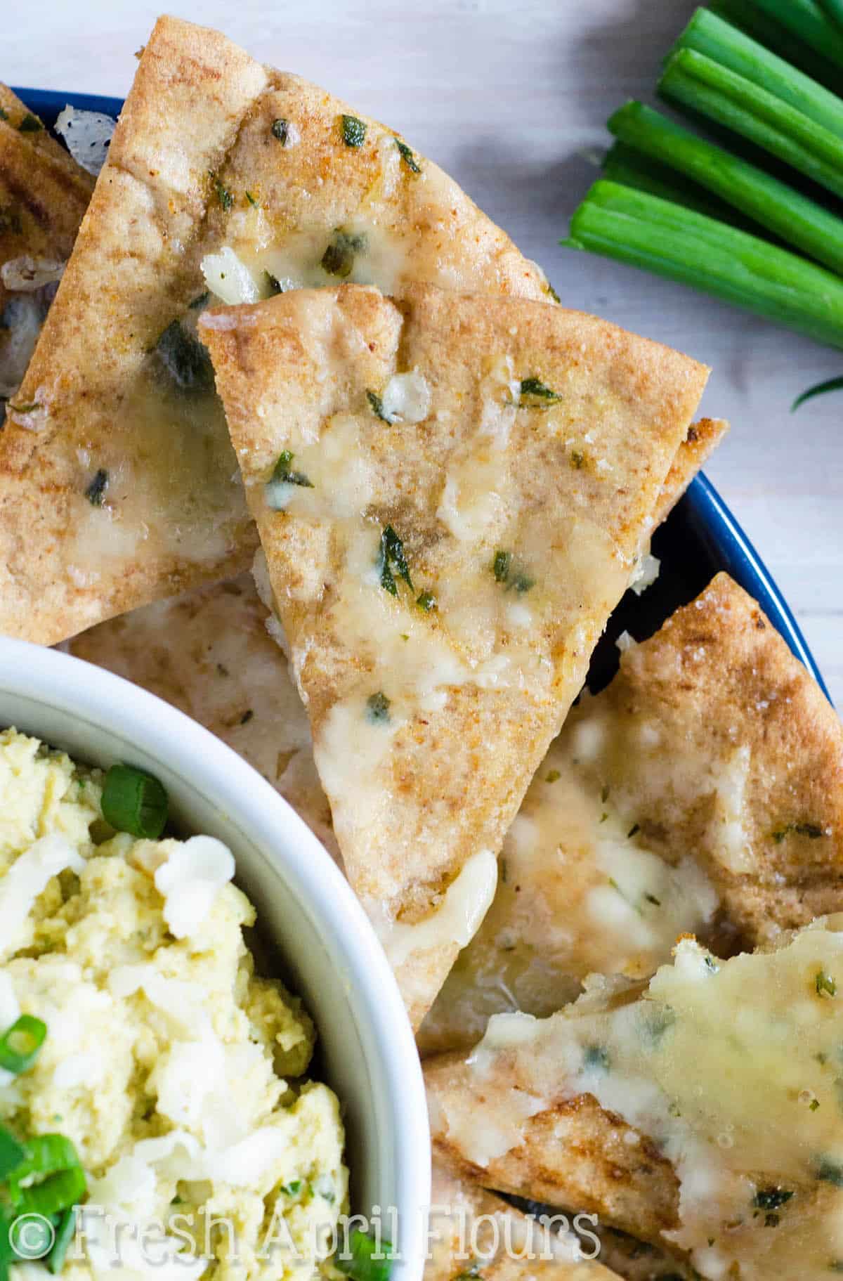 Homemade Cheese & Herb Pita Chips {VIDEO}