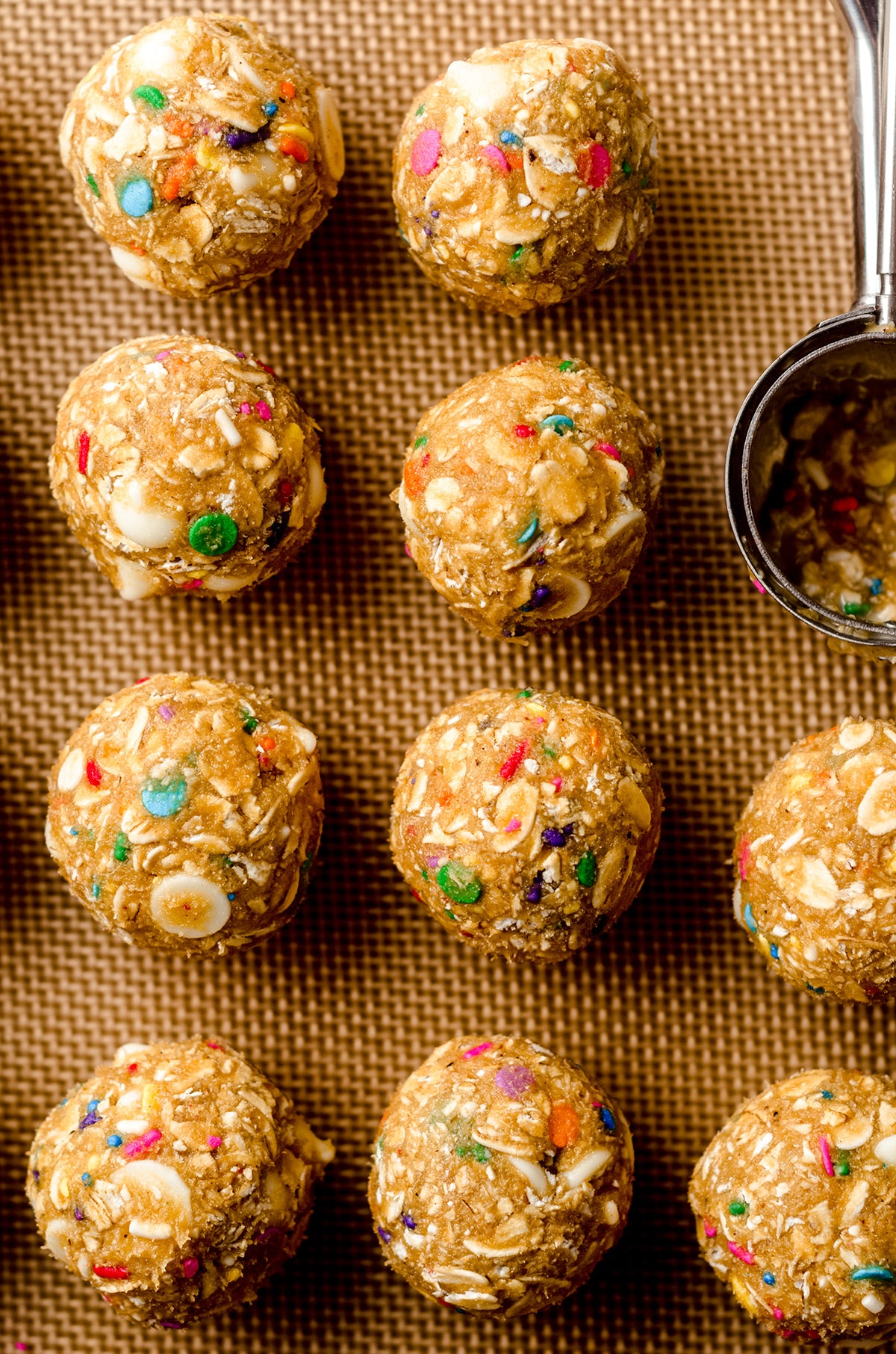 funfetti oatmeal cookie dough balls