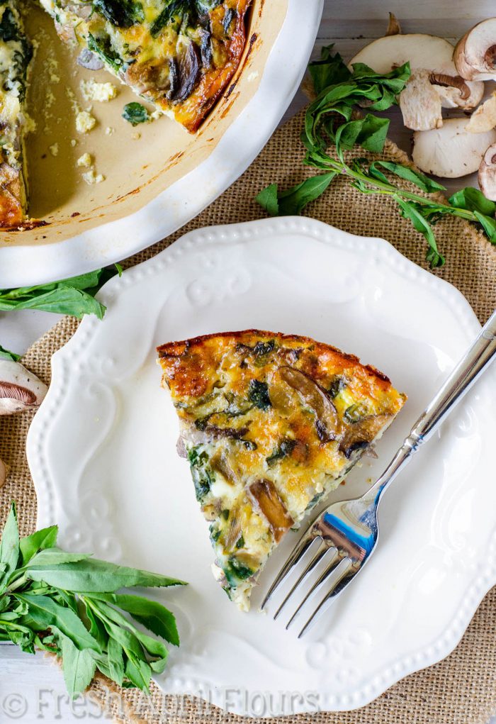 Crustless Mushroom & Tarragon Quiche