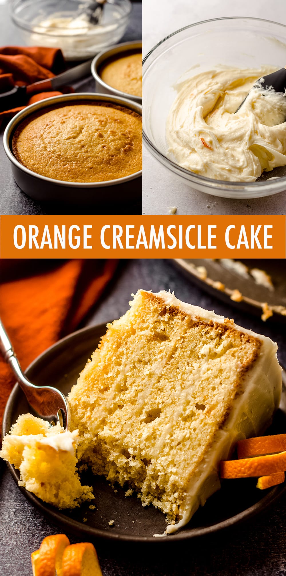 A moist and flavorful orange vanilla cake full of bright and zesty orange marmalade. Sunny orange cream cheese frosting makes this orange creamsicle cake simply irresistible! via @frshaprilflours