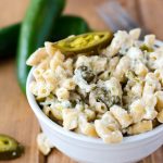 Jalapeño Popper Mac & Cheese: A quick and easy homemade macaroni and cheese filled with spicy jalapeños and green chiles.