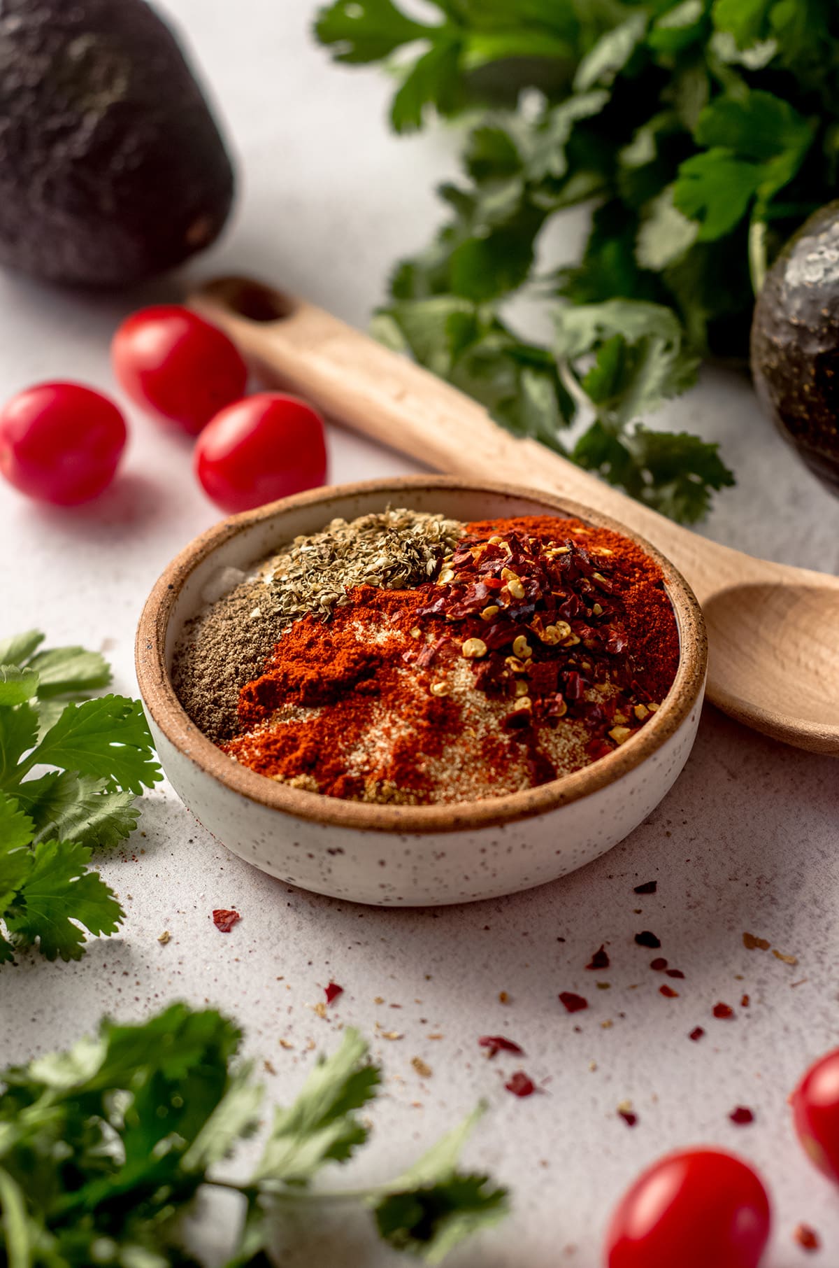 a bowl of seasoning for gluten free taco seasoning