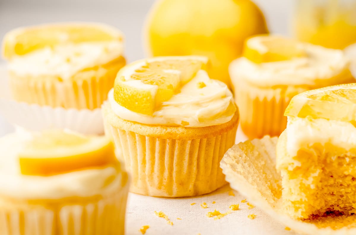 triple lemon cupcakes