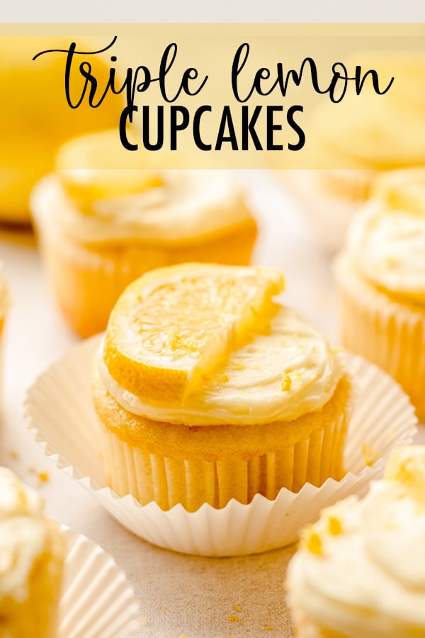Tender lemon cupcakes filled with tangy homemade lemon curd and topped with a sweet, creamy lemon buttercream. A lemon lover's dream! via @frshaprilflours