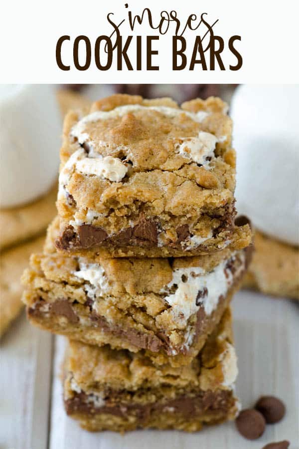 Soft and chewy graham cookie bars filled with a fluffy layer of marshmallow creme and milk chocolate chips. All the s'more without the flame! via @frshaprilflours