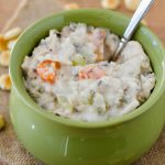 Slow Cooker Creamy Chicken and Wild Rice Soup: An easy set-it-and-forget-it recipe for creamy chicken and wild rice soup for the slow cooker. Perfect for cold weather and freezing for on-hand meals.