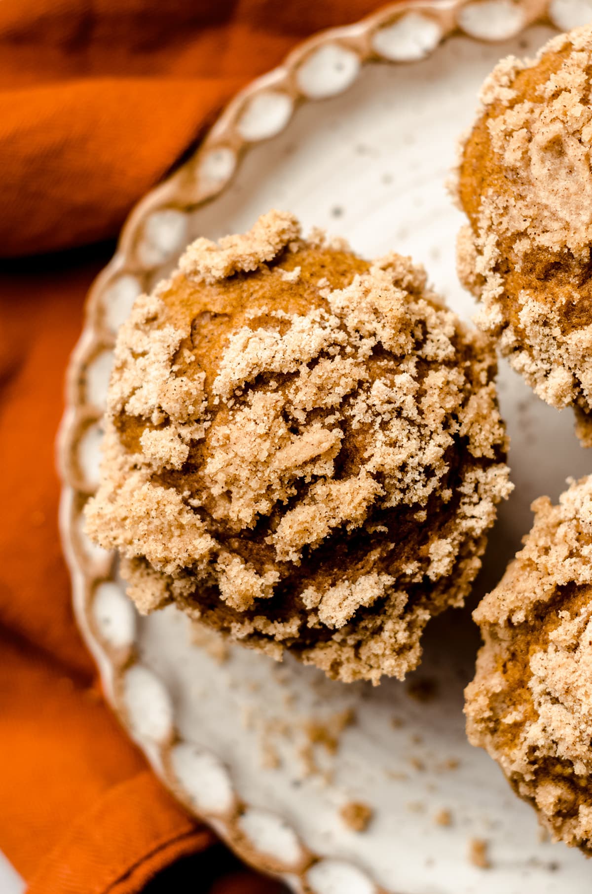 aerial photo of pumpkin muffins