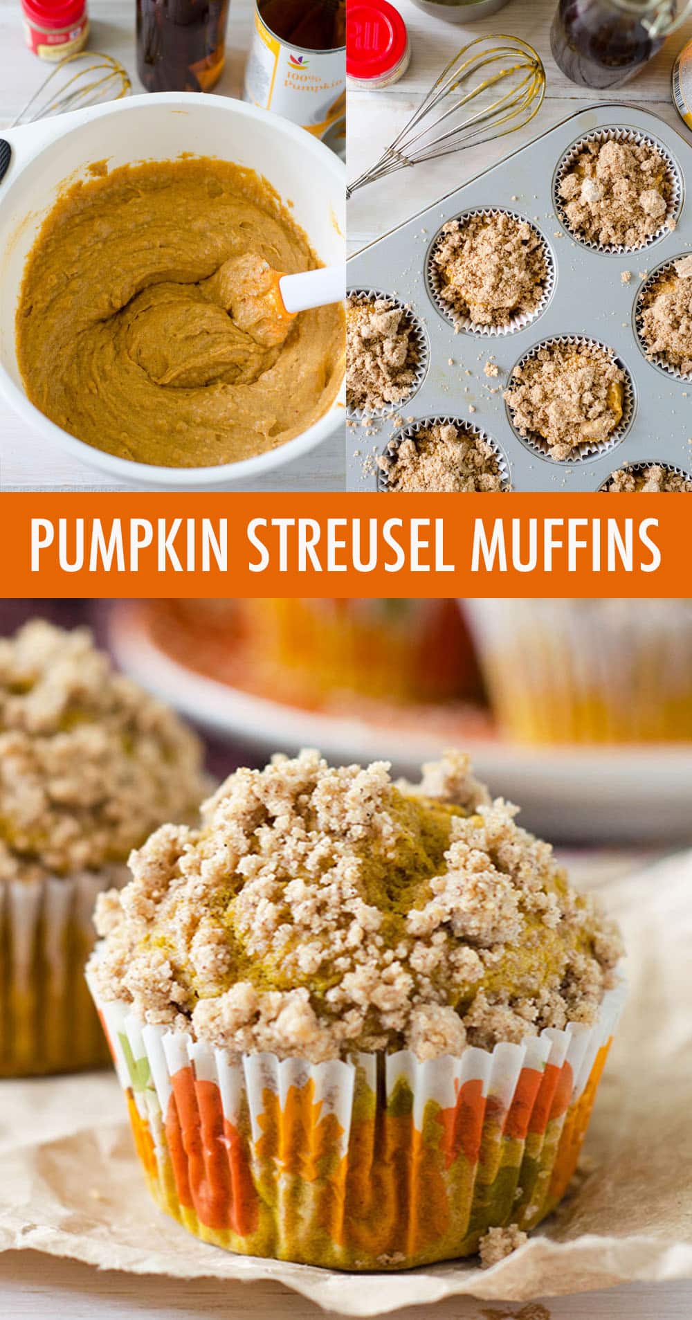 Moist and tender pumpkin muffins made with real pumpkin and all the warm flavors of fall, topped with an irresistible pumpkin spice streusel. via @frshaprilflours