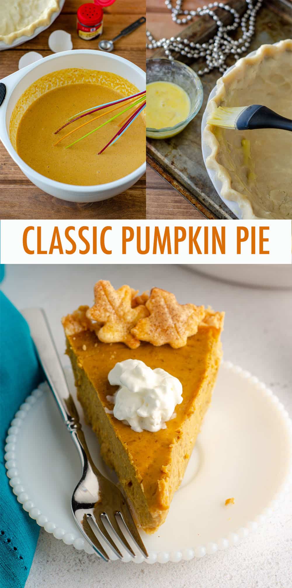 A simple recipe for my go-to pumpkin pie. Bursting with flavor thanks to a few surprise ingredients, rich, smooth, and made even better baked in my favorite homemade pie crust. via @frshaprilflours