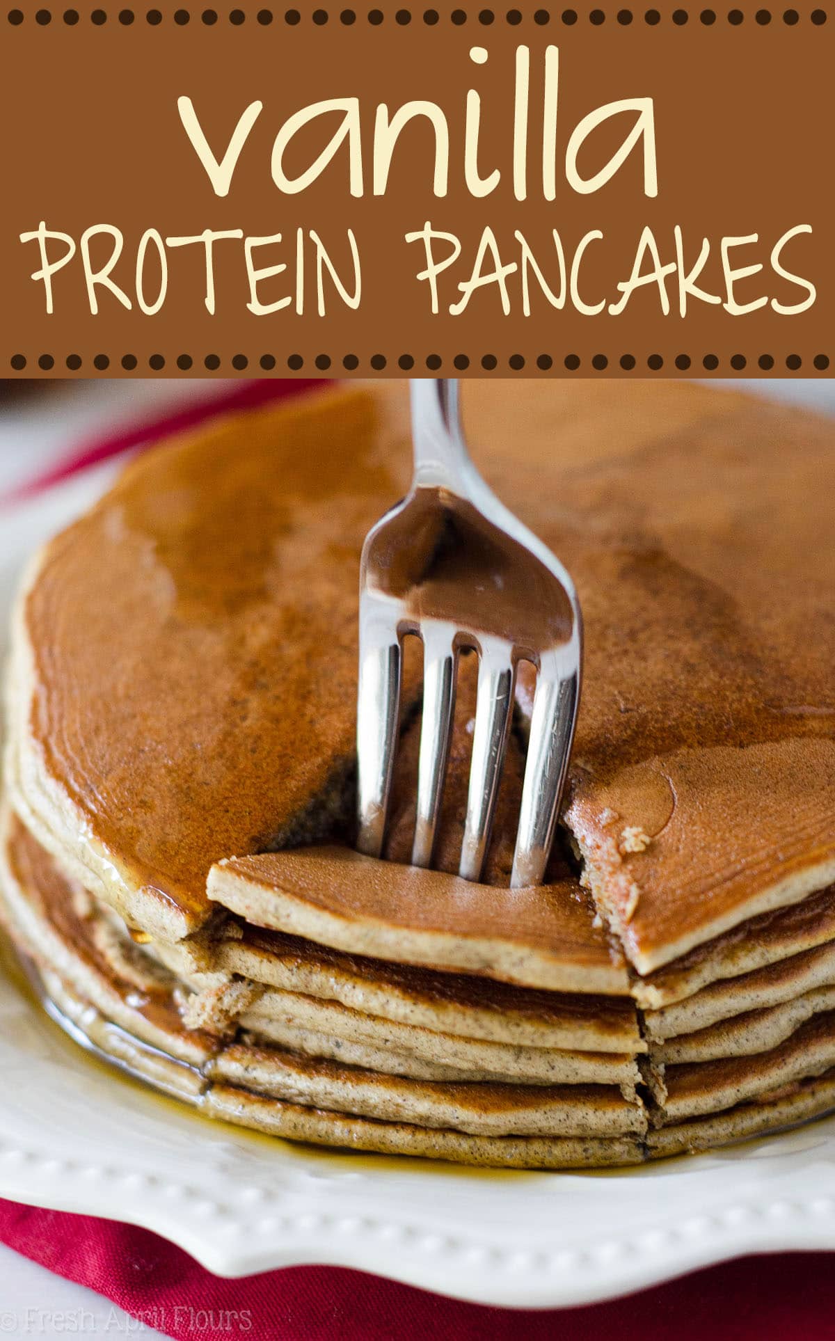 Vanilla Protein Pancakes: Hearty, gluten free, and protein packed pancakes come together in a snap to make breakfast even better. Makes great leftovers! via @frshaprilflours