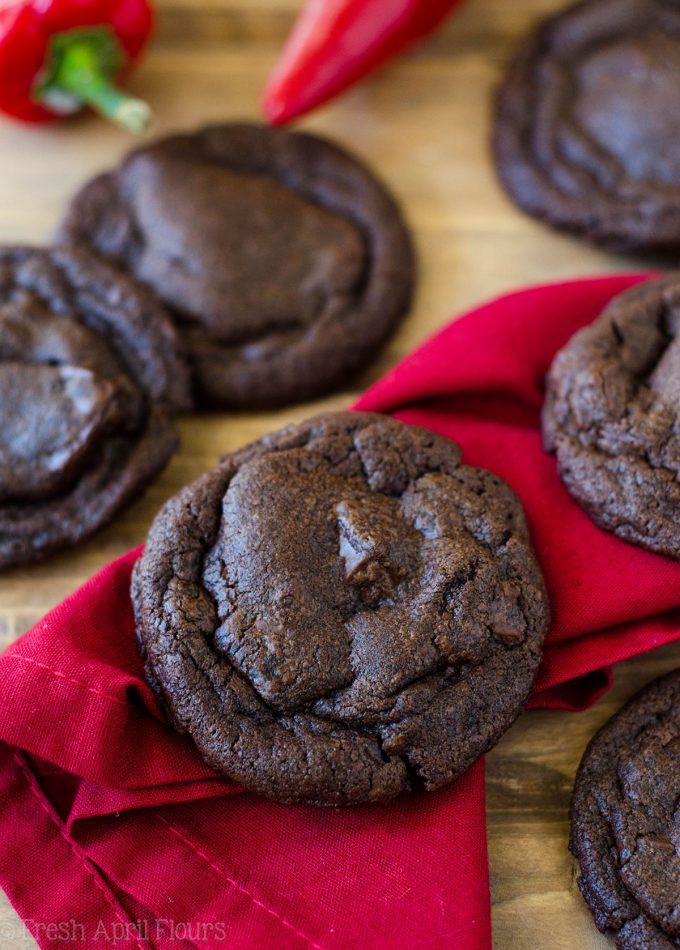 Chocolate Cayenne Cookies: Rich and decadent chocolate cookies spiced with the subtle flavors of cayenne and cinnamon. The perfect cookie for warming your belly and your tastebuds!