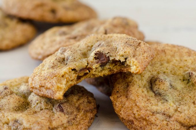 Snickerdoodle Chocolate Chip Pudding Cookies: Soft and chewy pudding cookies filled with chocolate chips with a generous cinnamon-sugar coating.