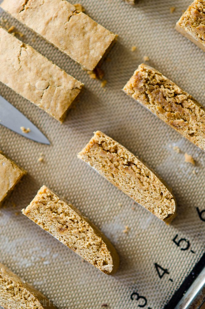 Gingerbread Biscotti: Traditional Italian cookies spiced with all the flavors of the holiday season, ready for a dunk in some eggnog!