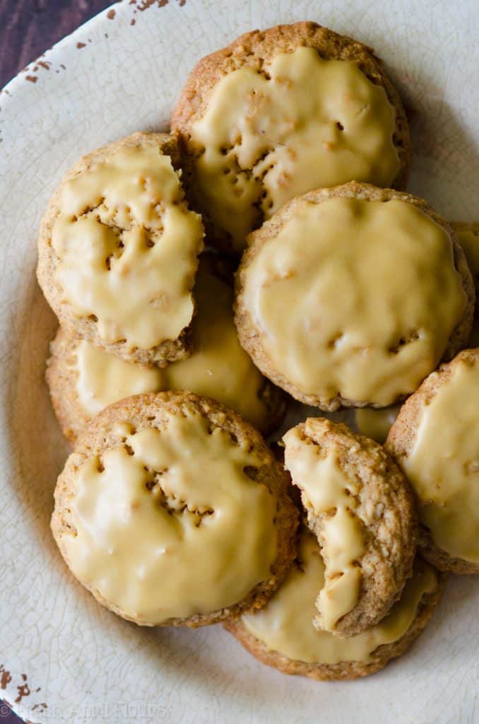 Molasses Iced Oatmeal Cookies: Quick and easy oatmeal cookies covered in a sweet and bold-flavored molasses icing.