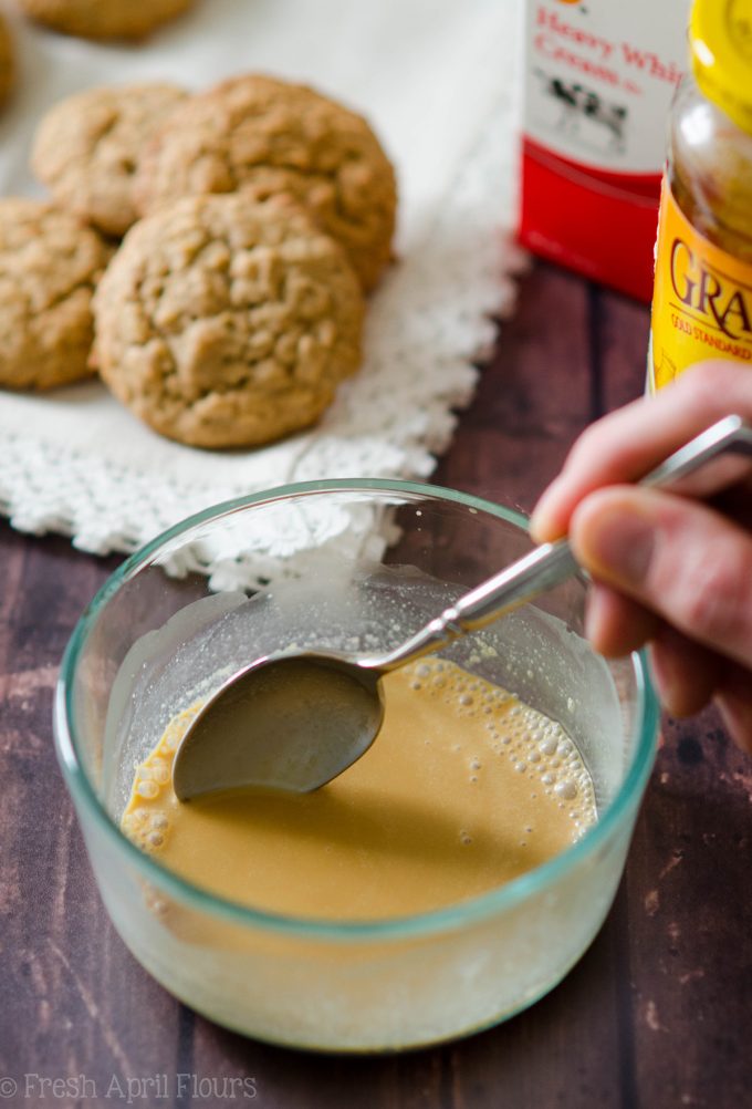 Molasses Iced Oatmeal Cookies: Quick and easy oatmeal cookies covered in a sweet and bold-flavored molasses icing.