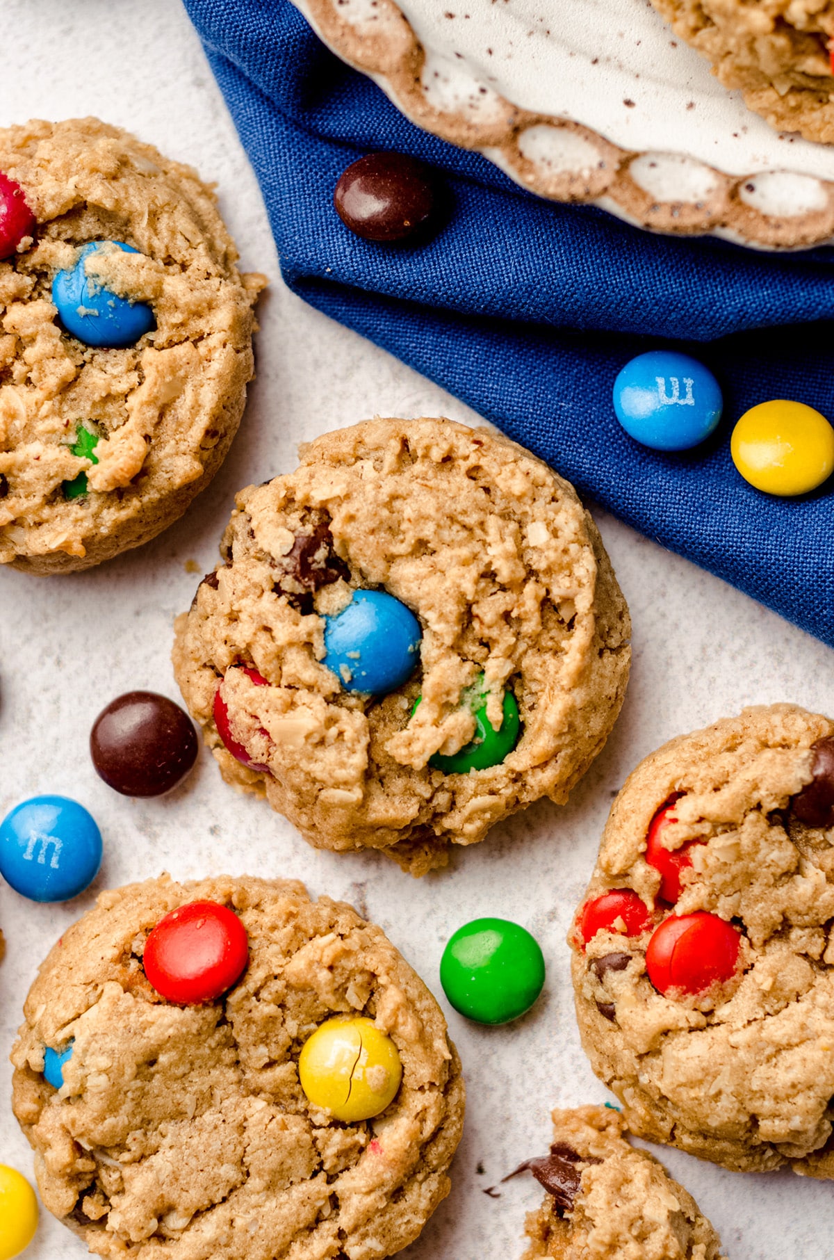 Santa's Favorite Peanut Butter M&M Cookies - Baker by Nature