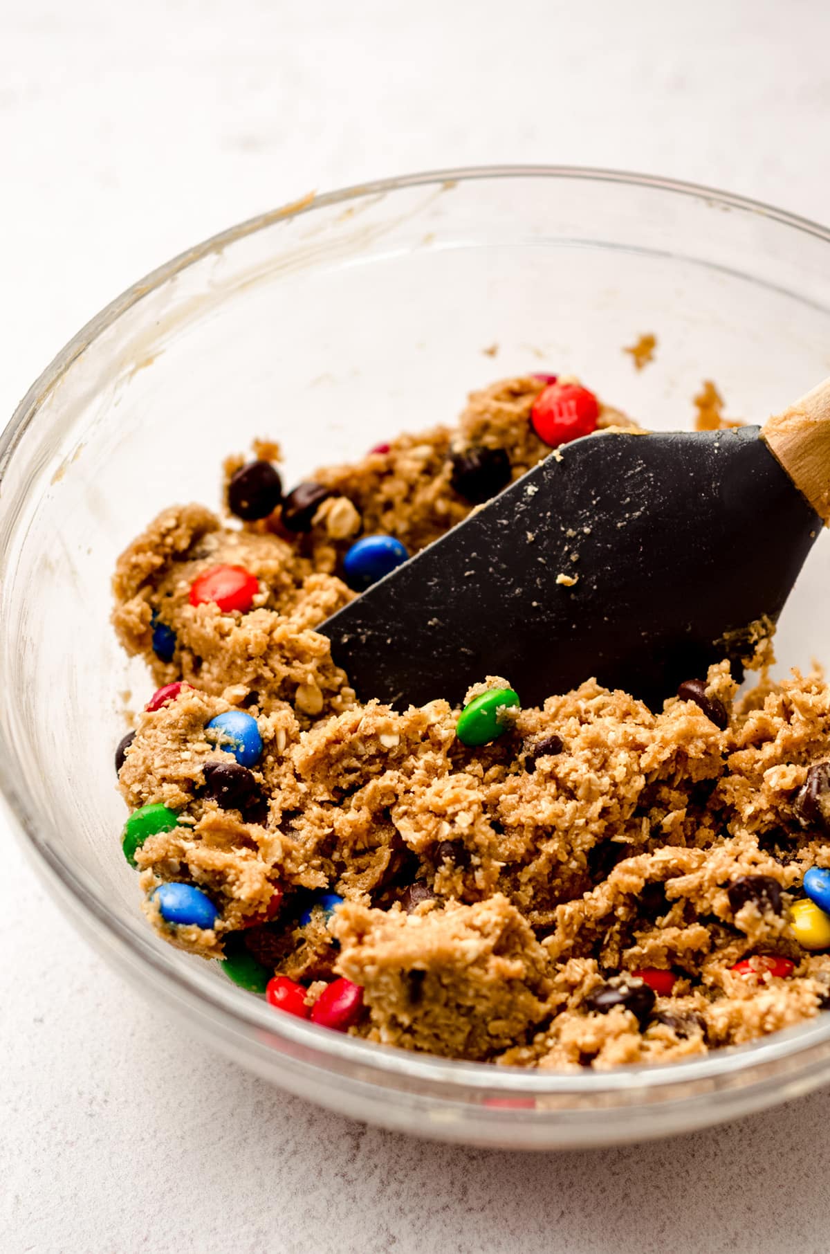 monster cookie dough in a bowl