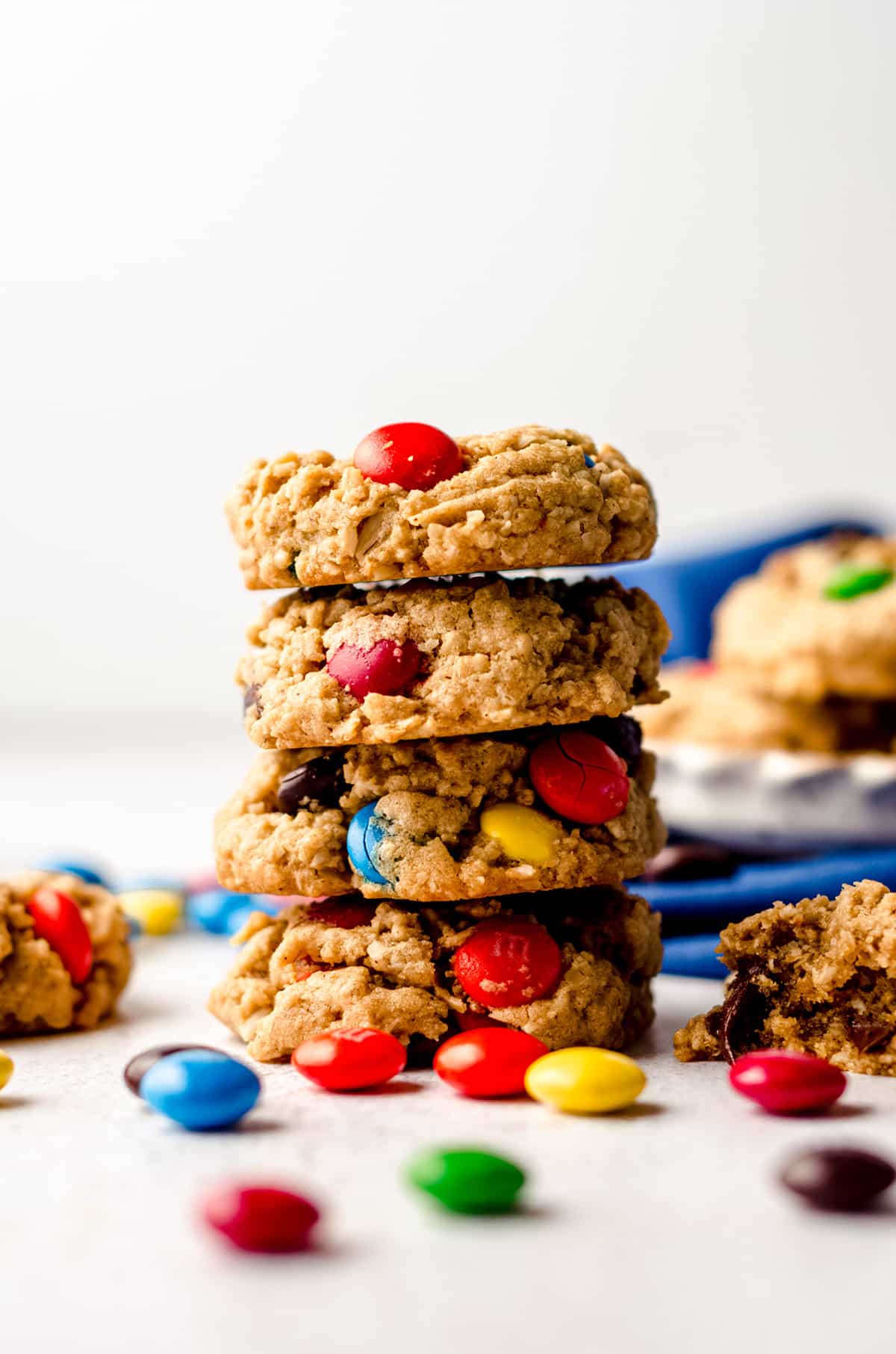 stack of monster oatmeal cookies