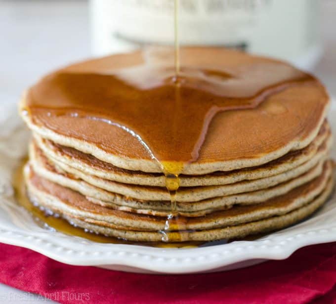 Vanilla Protein Pancakes: Hearty, gluten free, and protein packed pancakes come together in a snap to make breakfast even better. Makes great leftovers!