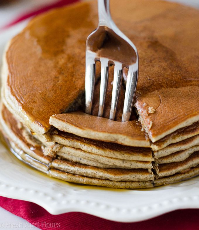 Vanilla Protein Pancakes: Hearty, gluten free, and protein packed pancakes come together in a snap to make breakfast even better. Makes great leftovers!