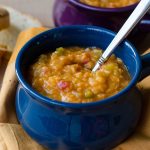 Red Lentil Chili: An easy recipe for vegetarian/vegan chili made with hearty lentils and plenty of spice.