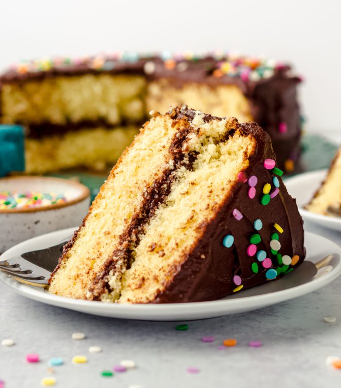 The Best Yellow Cake with Chocolate Frosting Fresh April Flours