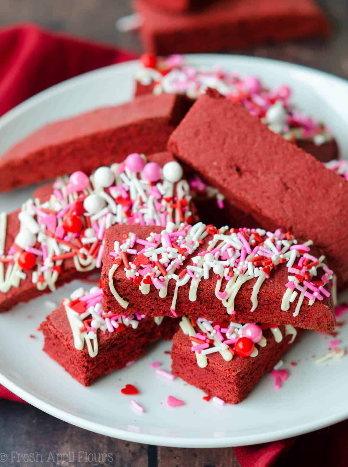 Red Velvet Biscotti: A Valentine's Day twist on classic biscotti using red velvet cake mix.