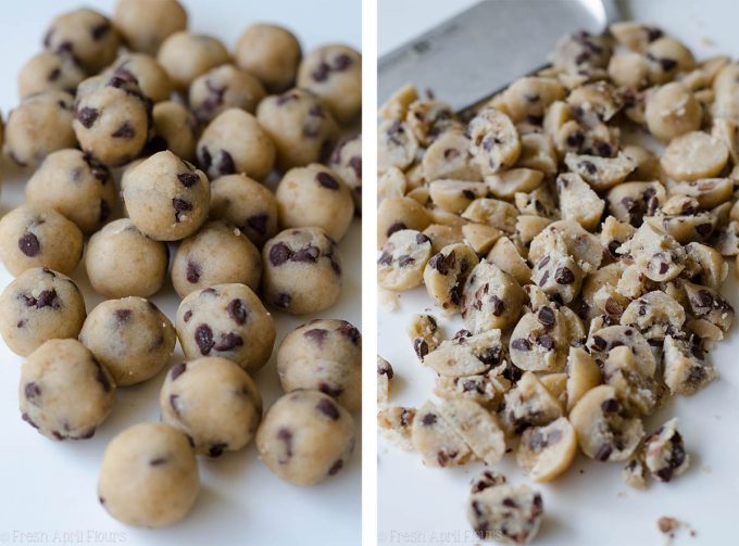 No Bake Chocolate Chip Cookie Dough Pie: An easy, cheesecake-like pie filled with edible cookie dough pieces and plenty of chocolate chips, all atop a crunchy Oreo crust.