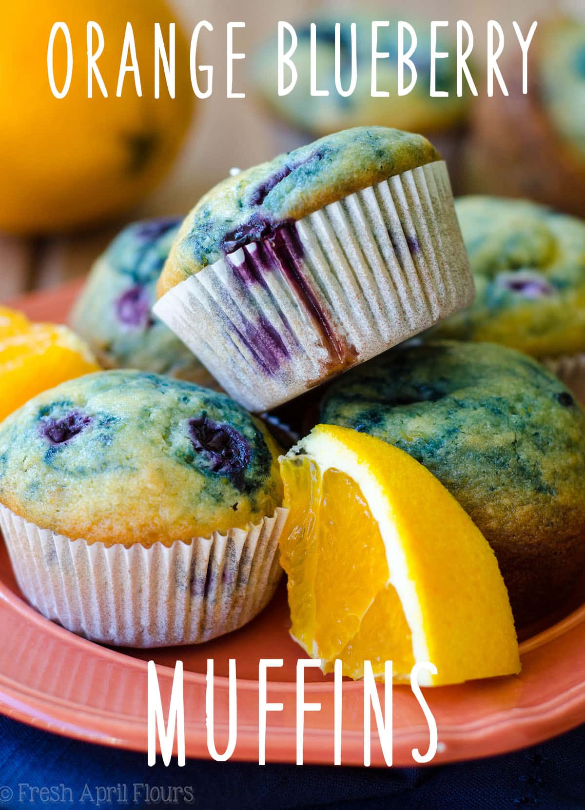 Orange Blueberry Muffins: Orange Blueberry Muffins: Classic blueberry muffins with a pop of orange flavor. via @frshaprilflours