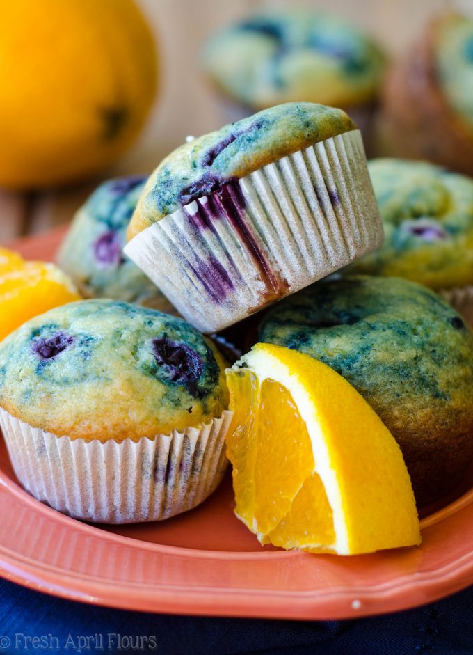 Orange Blueberry Muffins: Orange Blueberry Muffins: Classic blueberry muffins with a pop of orange flavor.