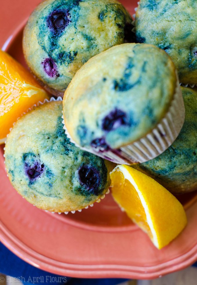 Orange Blueberry Muffins: Orange Blueberry Muffins: Classic blueberry muffins with a pop of orange flavor.