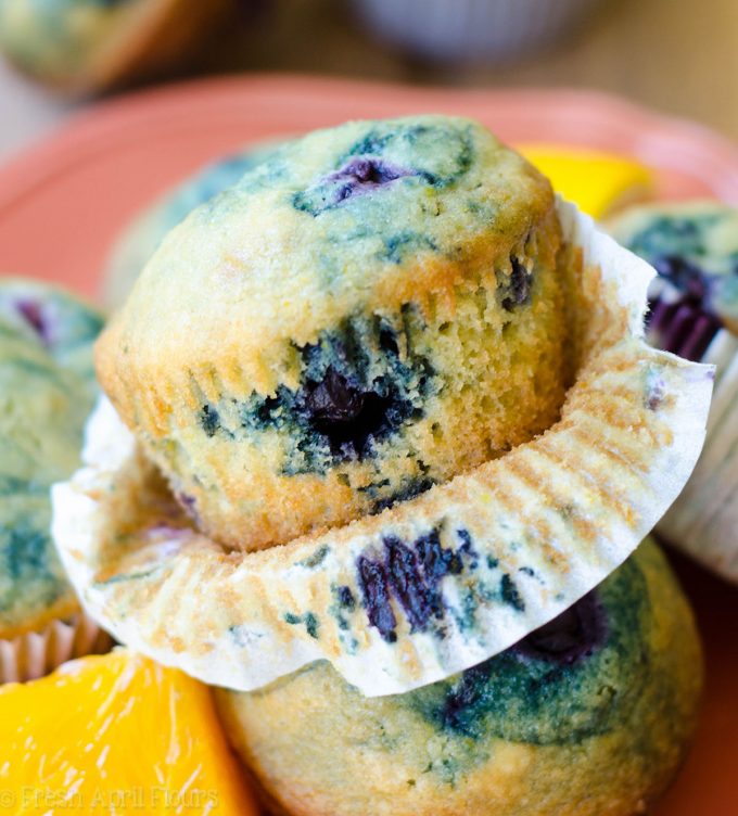 Orange Blueberry Muffins: Orange Blueberry Muffins: Classic blueberry muffins with a pop of orange flavor.