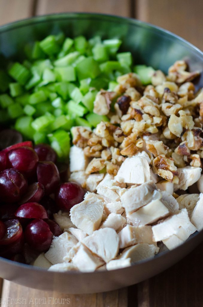 Skinny Chicken Salad: Traditionally calorie-laden chicken salad gets a healthy upgrade using Greek yogurt and spices. Celery, grapes, and walnuts add the perfect crunch and flavors to insure you won't miss the "real" thing!