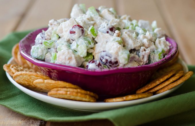 Skinny Chicken Salad: Traditionally calorie-laden chicken salad gets a healthy upgrade using Greek yogurt and spices. Celery, grapes, and walnuts add the perfect crunch and flavors to insure you won't miss the "real" thing!