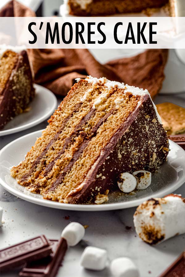 Moist graham cracker cake layers filled with smooth milk chocolate ganache and coated in a creamy marshmallow buttercream.  via @frshaprilflours