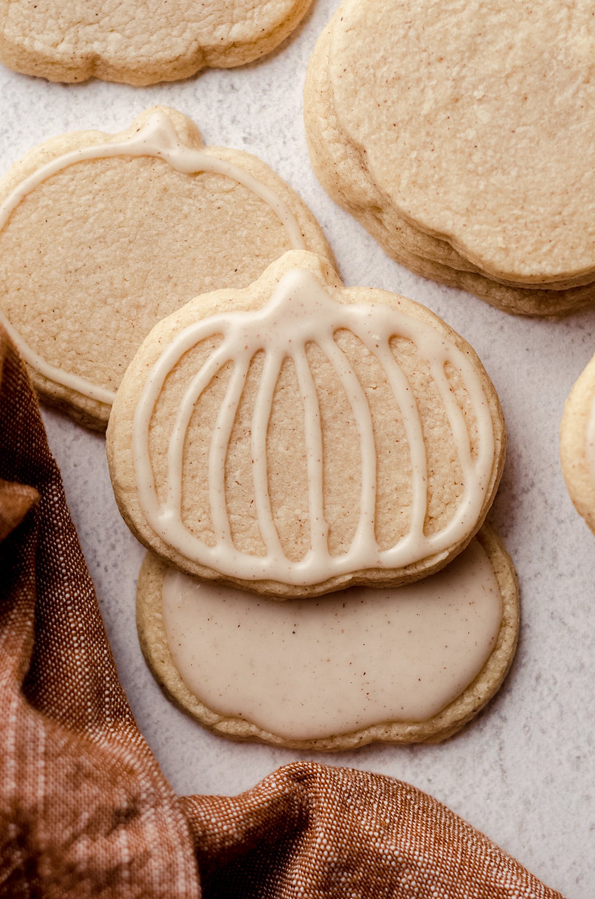 pumpkin shaped pumpkin cut out cookie