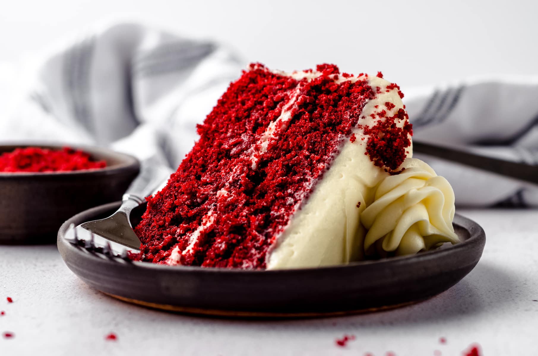Red velvet cake slice  LaDiperie