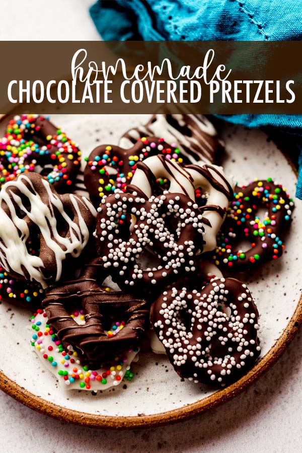 Learn how to make your own chocolate covered pretzels at home to stick in cookie trays or simply snack on! via @frshaprilflours