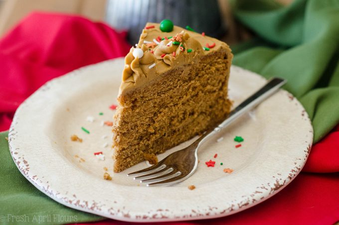 Gingerbread Layer Cake with Molasses Buttercream: A sweet and spicy cake full of all of your favorite gingerbread flavors and topped with a creamy, bold molasses buttercream. 