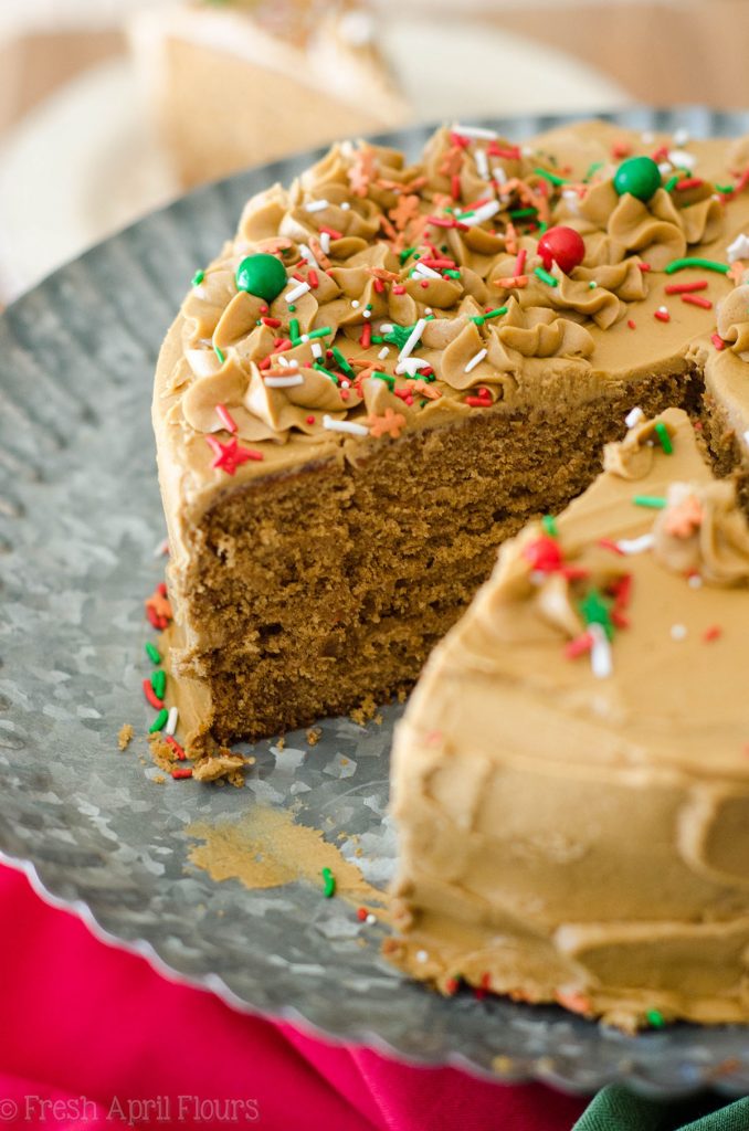 Gingerbread Layer Cake with Molasses Buttercream: A sweet and spicy cake full of all of your favorite gingerbread flavors and topped with a creamy, bold molasses buttercream.