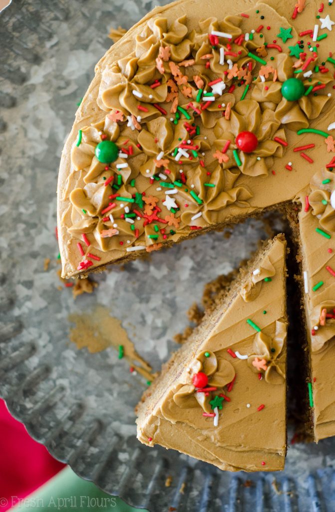 Gingerbread Layer Cake with Molasses Buttercream: A sweet and spicy cake full of all of your favorite gingerbread flavors and topped with a creamy, bold molasses buttercream.